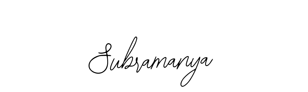 Use a signature maker to create a handwritten signature online. With this signature software, you can design (Bearetta-2O07w) your own signature for name Subramanya. Subramanya signature style 12 images and pictures png