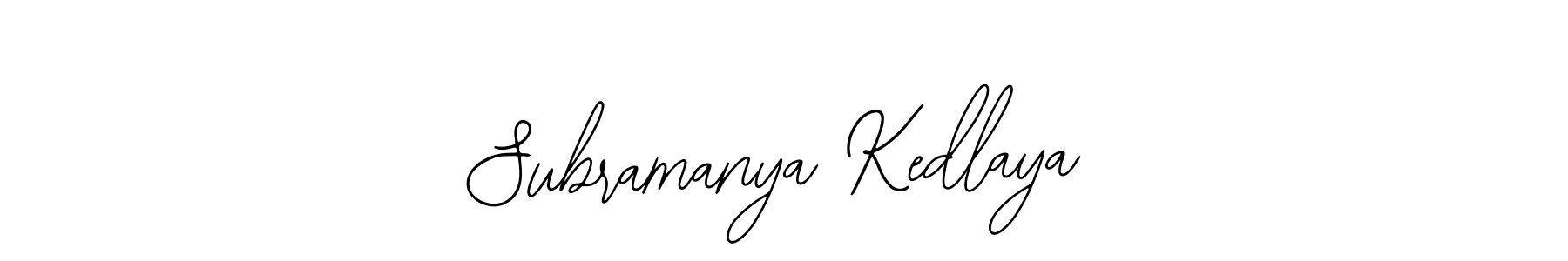 Use a signature maker to create a handwritten signature online. With this signature software, you can design (Bearetta-2O07w) your own signature for name Subramanya Kedlaya. Subramanya Kedlaya signature style 12 images and pictures png
