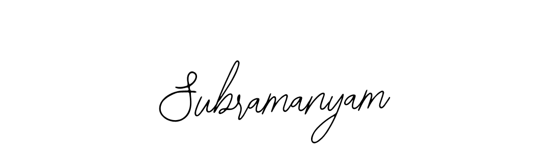 Design your own signature with our free online signature maker. With this signature software, you can create a handwritten (Bearetta-2O07w) signature for name Subramanyam. Subramanyam signature style 12 images and pictures png