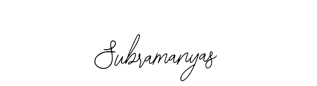 Make a beautiful signature design for name Subramanyas. Use this online signature maker to create a handwritten signature for free. Subramanyas signature style 12 images and pictures png