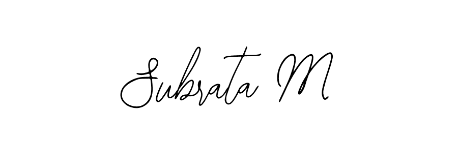 Make a short Subrata M signature style. Manage your documents anywhere anytime using Bearetta-2O07w. Create and add eSignatures, submit forms, share and send files easily. Subrata M signature style 12 images and pictures png
