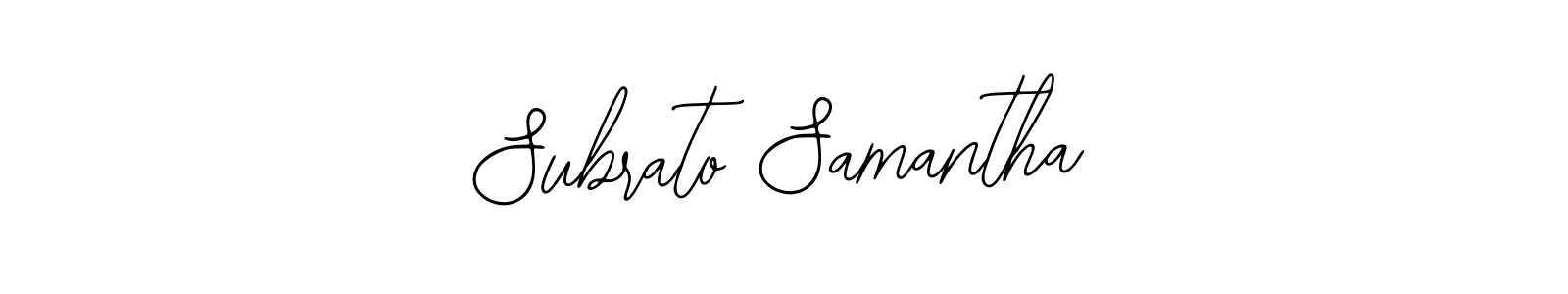 Make a short Subrato Samantha signature style. Manage your documents anywhere anytime using Bearetta-2O07w. Create and add eSignatures, submit forms, share and send files easily. Subrato Samantha signature style 12 images and pictures png