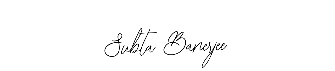 How to make Subta Banerjee name signature. Use Bearetta-2O07w style for creating short signs online. This is the latest handwritten sign. Subta Banerjee signature style 12 images and pictures png