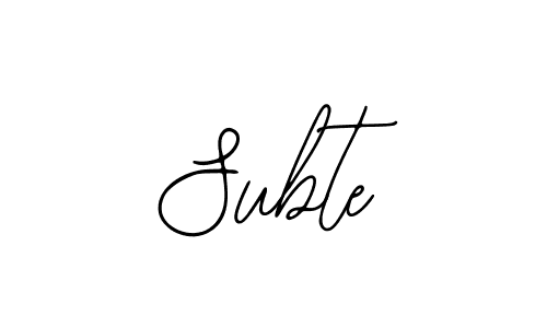Also we have Subte name is the best signature style. Create professional handwritten signature collection using Bearetta-2O07w autograph style. Subte signature style 12 images and pictures png