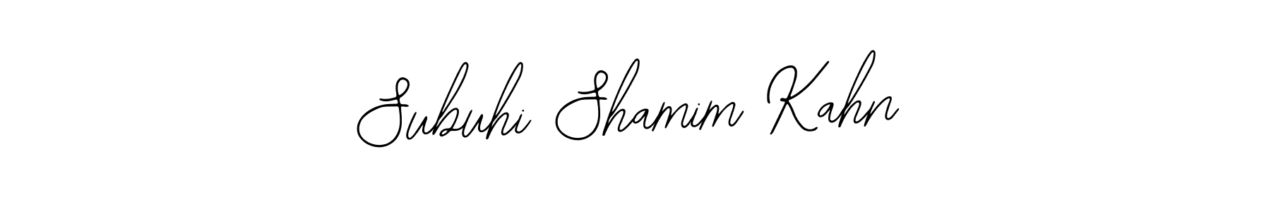 Also You can easily find your signature by using the search form. We will create Subuhi Shamim Kahn name handwritten signature images for you free of cost using Bearetta-2O07w sign style. Subuhi Shamim Kahn signature style 12 images and pictures png
