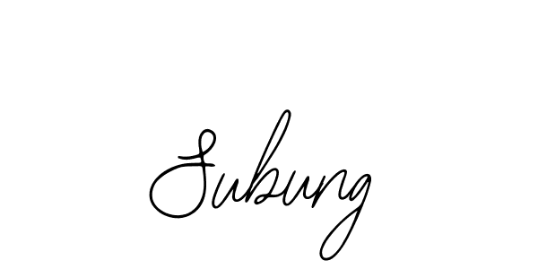 Make a beautiful signature design for name Subung. Use this online signature maker to create a handwritten signature for free. Subung signature style 12 images and pictures png