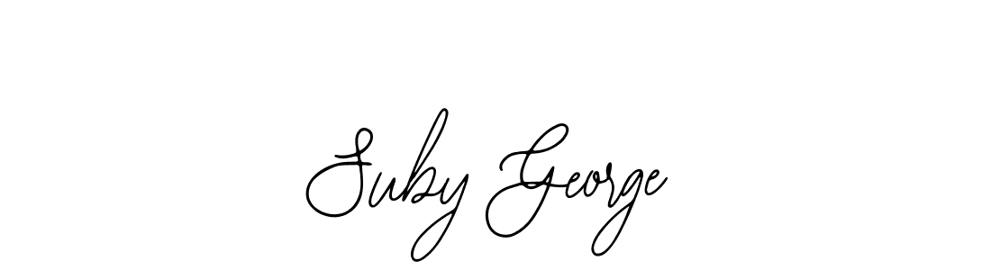 How to make Suby George name signature. Use Bearetta-2O07w style for creating short signs online. This is the latest handwritten sign. Suby George signature style 12 images and pictures png