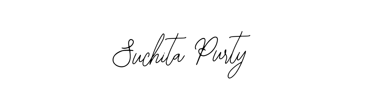 The best way (Bearetta-2O07w) to make a short signature is to pick only two or three words in your name. The name Suchita Purty include a total of six letters. For converting this name. Suchita Purty signature style 12 images and pictures png