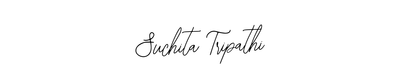 You should practise on your own different ways (Bearetta-2O07w) to write your name (Suchita Tripathi) in signature. don't let someone else do it for you. Suchita Tripathi signature style 12 images and pictures png