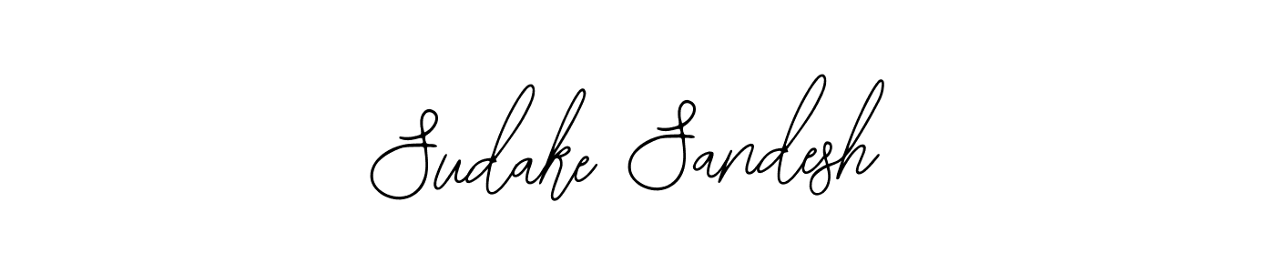 Design your own signature with our free online signature maker. With this signature software, you can create a handwritten (Bearetta-2O07w) signature for name Sudake Sandesh. Sudake Sandesh signature style 12 images and pictures png