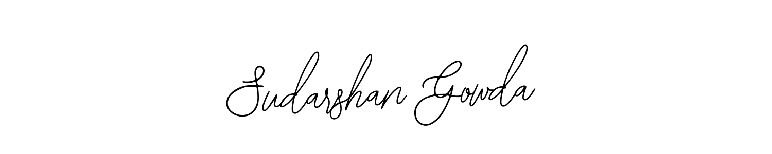 How to make Sudarshan Gowda name signature. Use Bearetta-2O07w style for creating short signs online. This is the latest handwritten sign. Sudarshan Gowda signature style 12 images and pictures png