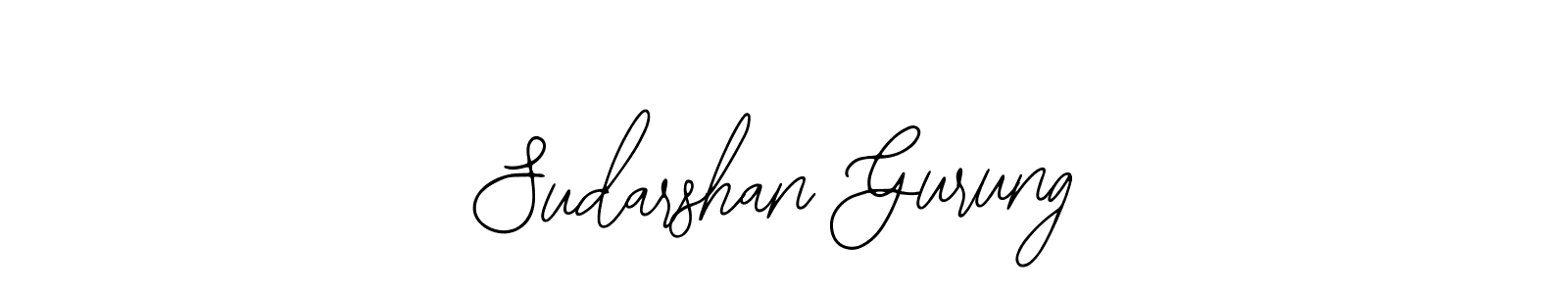 You should practise on your own different ways (Bearetta-2O07w) to write your name (Sudarshan Gurung) in signature. don't let someone else do it for you. Sudarshan Gurung signature style 12 images and pictures png