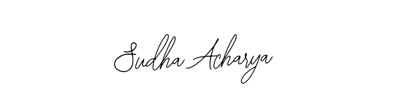 Also You can easily find your signature by using the search form. We will create Sudha Acharya name handwritten signature images for you free of cost using Bearetta-2O07w sign style. Sudha Acharya signature style 12 images and pictures png