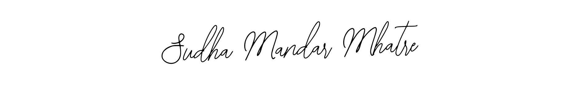 How to make Sudha Mandar Mhatre name signature. Use Bearetta-2O07w style for creating short signs online. This is the latest handwritten sign. Sudha Mandar Mhatre signature style 12 images and pictures png