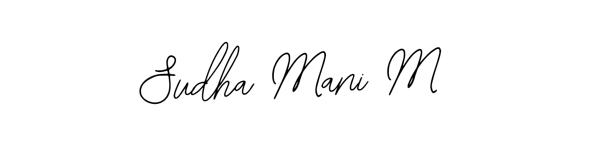 Similarly Bearetta-2O07w is the best handwritten signature design. Signature creator online .You can use it as an online autograph creator for name Sudha Mani M. Sudha Mani M signature style 12 images and pictures png