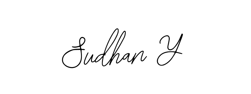 The best way (Bearetta-2O07w) to make a short signature is to pick only two or three words in your name. The name Sudhan Y include a total of six letters. For converting this name. Sudhan Y signature style 12 images and pictures png