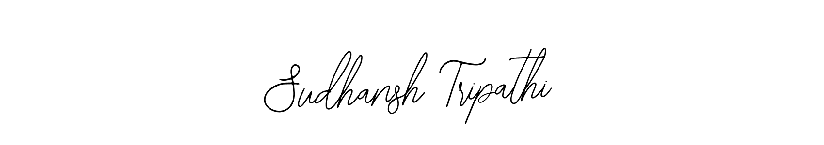 You should practise on your own different ways (Bearetta-2O07w) to write your name (Sudhansh Tripathi) in signature. don't let someone else do it for you. Sudhansh Tripathi signature style 12 images and pictures png