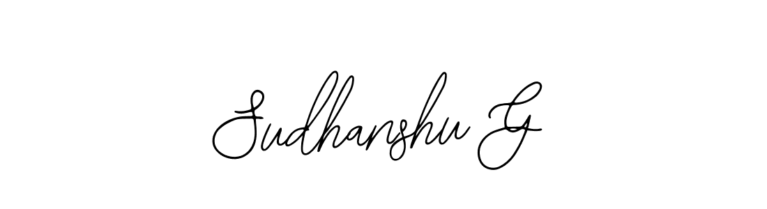 Sudhanshu G stylish signature style. Best Handwritten Sign (Bearetta-2O07w) for my name. Handwritten Signature Collection Ideas for my name Sudhanshu G. Sudhanshu G signature style 12 images and pictures png