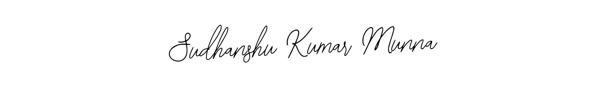 How to make Sudhanshu Kumar Munna name signature. Use Bearetta-2O07w style for creating short signs online. This is the latest handwritten sign. Sudhanshu Kumar Munna signature style 12 images and pictures png