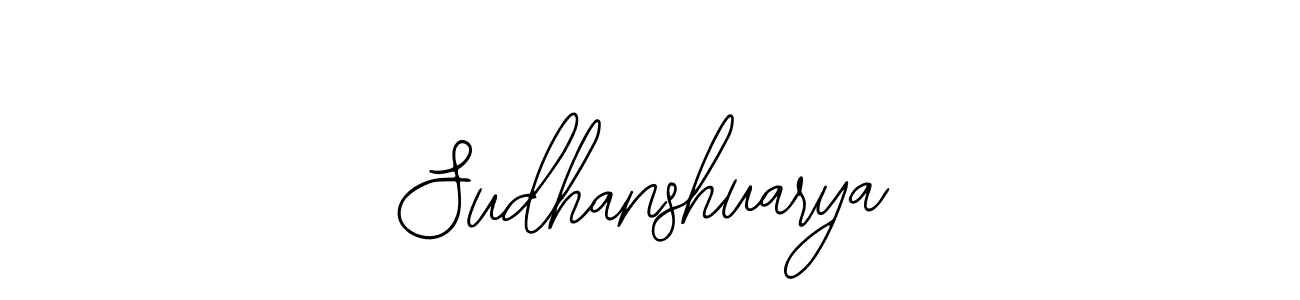 How to make Sudhanshuarya name signature. Use Bearetta-2O07w style for creating short signs online. This is the latest handwritten sign. Sudhanshuarya signature style 12 images and pictures png
