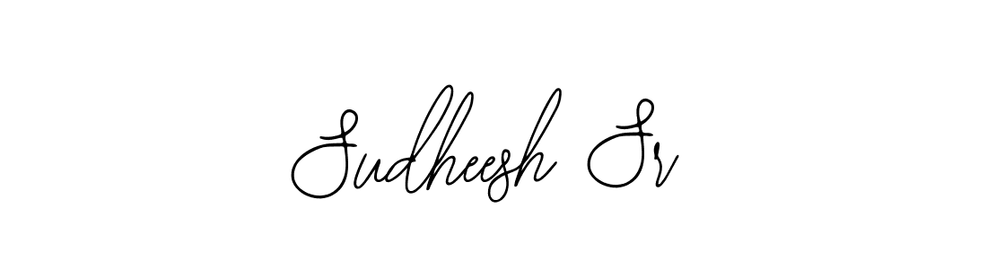 You should practise on your own different ways (Bearetta-2O07w) to write your name (Sudheesh Sr) in signature. don't let someone else do it for you. Sudheesh Sr signature style 12 images and pictures png