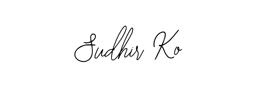 Design your own signature with our free online signature maker. With this signature software, you can create a handwritten (Bearetta-2O07w) signature for name Sudhir Ko. Sudhir Ko signature style 12 images and pictures png