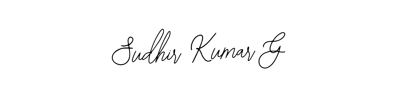 Bearetta-2O07w is a professional signature style that is perfect for those who want to add a touch of class to their signature. It is also a great choice for those who want to make their signature more unique. Get Sudhir Kumar G name to fancy signature for free. Sudhir Kumar G signature style 12 images and pictures png