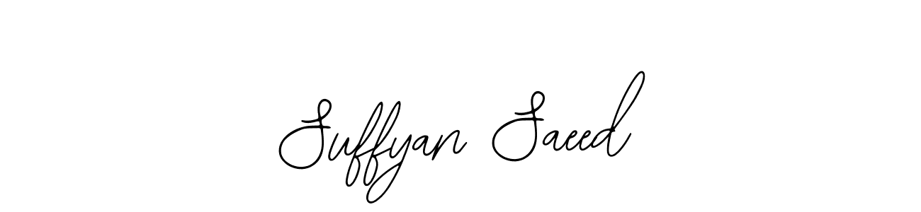 Create a beautiful signature design for name Suffyan Saeed. With this signature (Bearetta-2O07w) fonts, you can make a handwritten signature for free. Suffyan Saeed signature style 12 images and pictures png