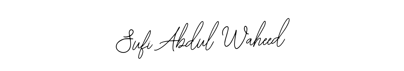 Bearetta-2O07w is a professional signature style that is perfect for those who want to add a touch of class to their signature. It is also a great choice for those who want to make their signature more unique. Get Sufi Abdul Waheed name to fancy signature for free. Sufi Abdul Waheed signature style 12 images and pictures png