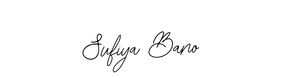 The best way (Bearetta-2O07w) to make a short signature is to pick only two or three words in your name. The name Sufiya Bano include a total of six letters. For converting this name. Sufiya Bano signature style 12 images and pictures png