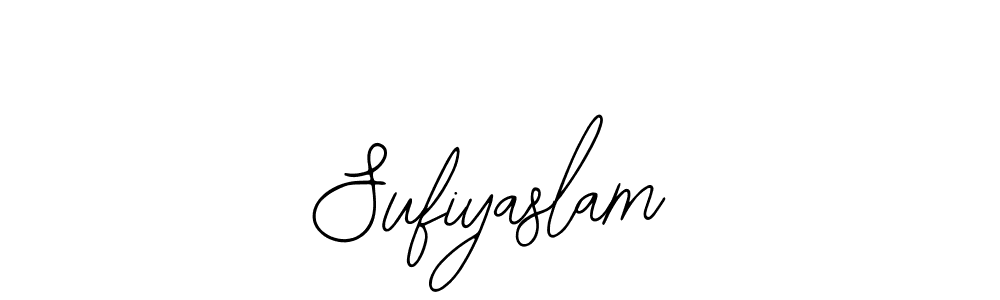 How to make Sufiyaslam name signature. Use Bearetta-2O07w style for creating short signs online. This is the latest handwritten sign. Sufiyaslam signature style 12 images and pictures png