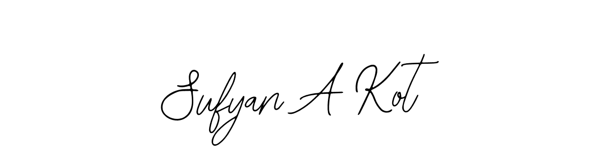 Similarly Bearetta-2O07w is the best handwritten signature design. Signature creator online .You can use it as an online autograph creator for name Sufyan A Kot. Sufyan A Kot signature style 12 images and pictures png