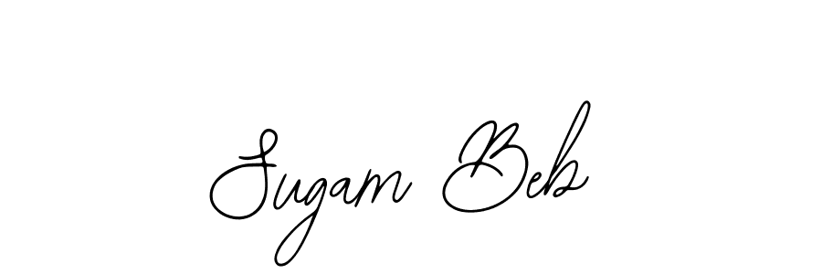 Similarly Bearetta-2O07w is the best handwritten signature design. Signature creator online .You can use it as an online autograph creator for name Sugam Beb. Sugam Beb signature style 12 images and pictures png