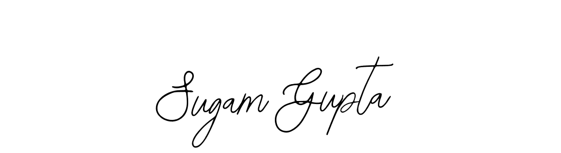 You should practise on your own different ways (Bearetta-2O07w) to write your name (Sugam Gupta) in signature. don't let someone else do it for you. Sugam Gupta signature style 12 images and pictures png