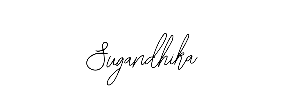 You should practise on your own different ways (Bearetta-2O07w) to write your name (Sugandhika) in signature. don't let someone else do it for you. Sugandhika signature style 12 images and pictures png