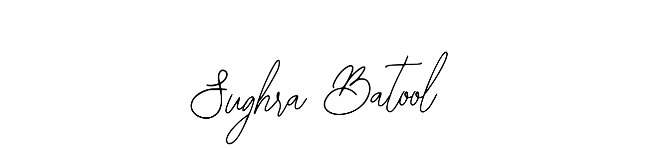 The best way (Bearetta-2O07w) to make a short signature is to pick only two or three words in your name. The name Sughra Batool include a total of six letters. For converting this name. Sughra Batool signature style 12 images and pictures png