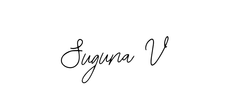 Make a beautiful signature design for name Suguna V. With this signature (Bearetta-2O07w) style, you can create a handwritten signature for free. Suguna V signature style 12 images and pictures png