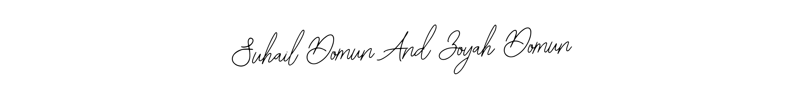 Use a signature maker to create a handwritten signature online. With this signature software, you can design (Bearetta-2O07w) your own signature for name Suhail Domun And Zoyah Domun. Suhail Domun And Zoyah Domun signature style 12 images and pictures png