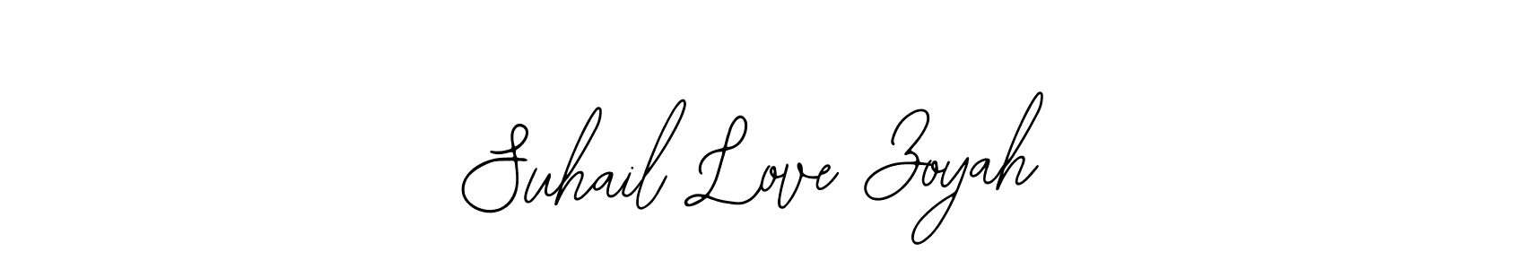 How to make Suhail Love Zoyah name signature. Use Bearetta-2O07w style for creating short signs online. This is the latest handwritten sign. Suhail Love Zoyah signature style 12 images and pictures png