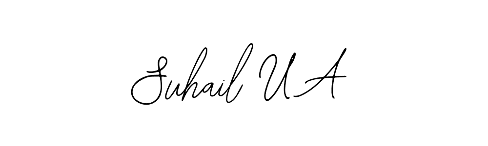 This is the best signature style for the Suhail U A name. Also you like these signature font (Bearetta-2O07w). Mix name signature. Suhail U A signature style 12 images and pictures png