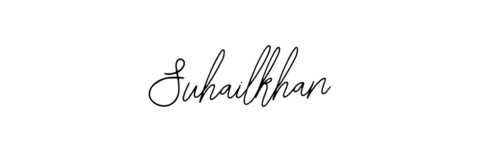 Use a signature maker to create a handwritten signature online. With this signature software, you can design (Bearetta-2O07w) your own signature for name Suhailkhan. Suhailkhan signature style 12 images and pictures png