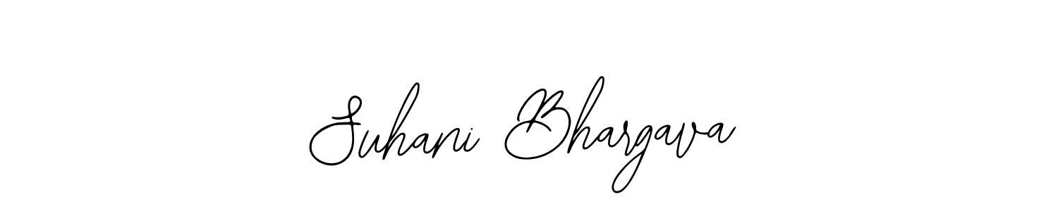Design your own signature with our free online signature maker. With this signature software, you can create a handwritten (Bearetta-2O07w) signature for name Suhani Bhargava. Suhani Bhargava signature style 12 images and pictures png