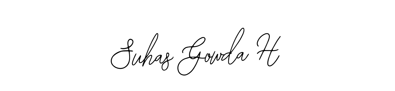 Create a beautiful signature design for name Suhas Gowda H. With this signature (Bearetta-2O07w) fonts, you can make a handwritten signature for free. Suhas Gowda H signature style 12 images and pictures png