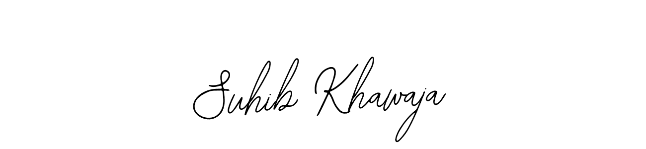 Similarly Bearetta-2O07w is the best handwritten signature design. Signature creator online .You can use it as an online autograph creator for name Suhib Khawaja. Suhib Khawaja signature style 12 images and pictures png