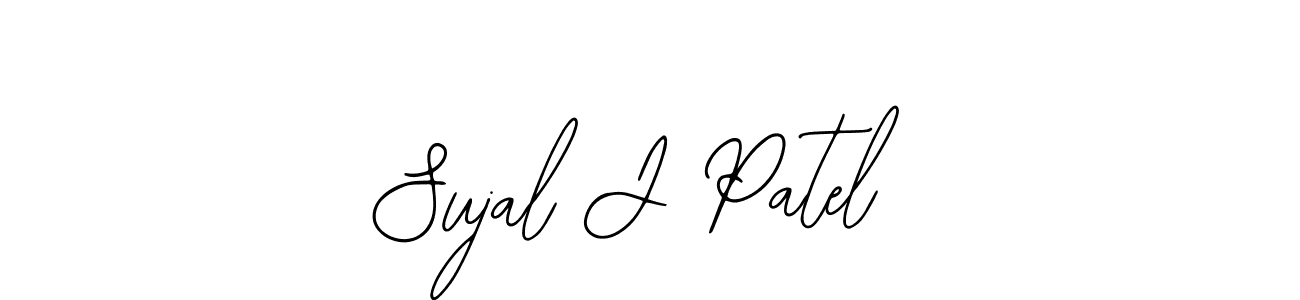 How to make Sujal J Patel name signature. Use Bearetta-2O07w style for creating short signs online. This is the latest handwritten sign. Sujal J Patel signature style 12 images and pictures png