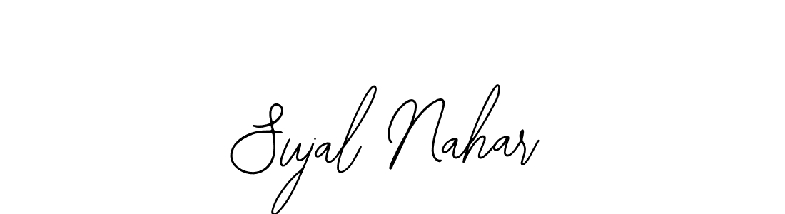 You should practise on your own different ways (Bearetta-2O07w) to write your name (Sujal Nahar) in signature. don't let someone else do it for you. Sujal Nahar signature style 12 images and pictures png