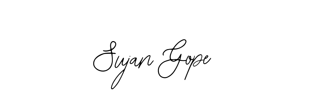 You should practise on your own different ways (Bearetta-2O07w) to write your name (Sujan Gope) in signature. don't let someone else do it for you. Sujan Gope signature style 12 images and pictures png