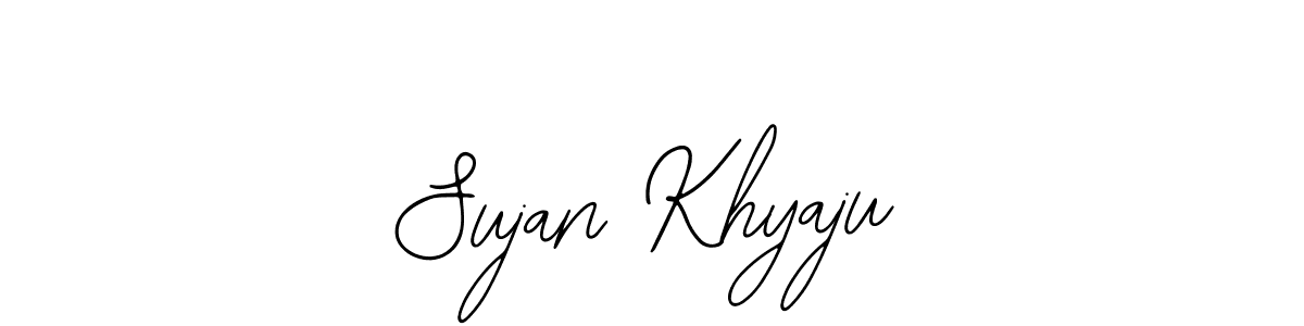 Bearetta-2O07w is a professional signature style that is perfect for those who want to add a touch of class to their signature. It is also a great choice for those who want to make their signature more unique. Get Sujan Khyaju name to fancy signature for free. Sujan Khyaju signature style 12 images and pictures png