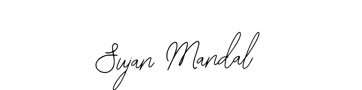 How to make Sujan Mandal name signature. Use Bearetta-2O07w style for creating short signs online. This is the latest handwritten sign. Sujan Mandal signature style 12 images and pictures png