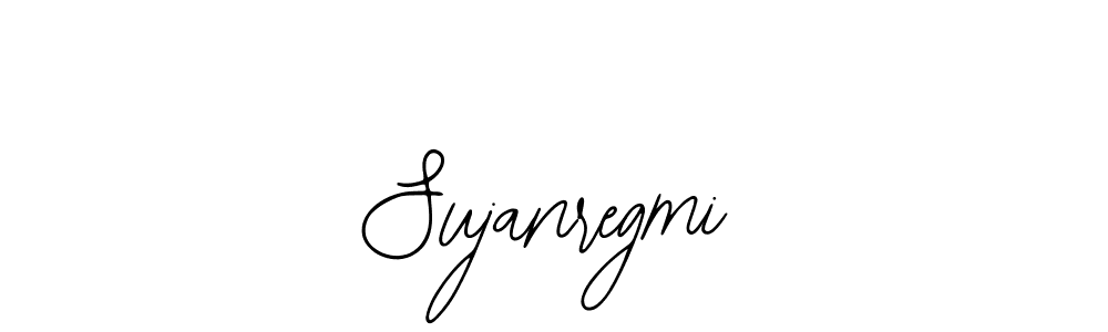 You should practise on your own different ways (Bearetta-2O07w) to write your name (Sujanregmi) in signature. don't let someone else do it for you. Sujanregmi signature style 12 images and pictures png